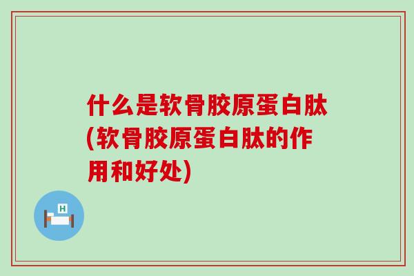 什么是软骨胶原蛋白肽(软骨胶原蛋白肽的作用和好处)-第1张图片-氨糖科普网 什么是软骨胶原蛋白肽(软骨胶原蛋白肽的作用和好处)-第1张图片-氨糖科普网