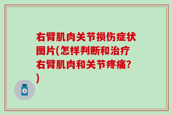 右臂肌肉关节损伤症状图片(怎样判断和治疗右臂肌肉和关节疼痛？)-第1张图片-氨糖科普网