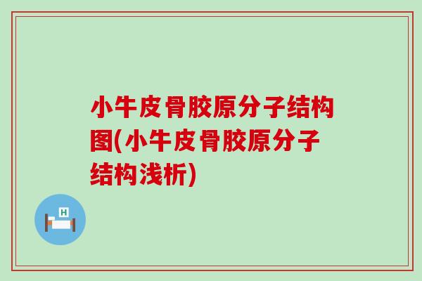 小牛皮骨胶原分子结构图(小牛皮骨胶原分子结构浅析)-第1张图片-氨糖科普网 小牛皮骨胶原分子结构图(小牛皮骨胶原分子结构浅析)-第1张图片-氨糖科普网