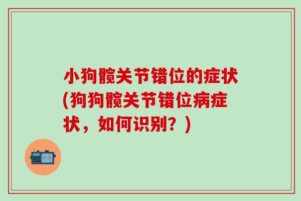 小狗髋关节错位的症状(狗狗髋关节错位病症状,如何识别?)-第1张图片-氨糖科普网 小狗髋关节错位的症状(狗狗髋关节错位病症状,如何识别?)-第1张图片-氨糖科普网