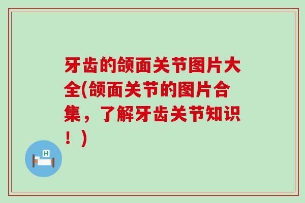 牙齿的颌面关节图片大全(颌面关节的图片合集，了解牙齿关节知识！)-第1张图片-氨糖科普网