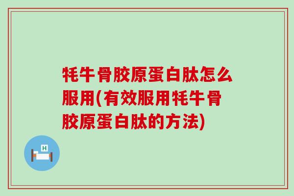 牦牛骨胶原蛋白肽怎么服用(有效服用牦牛骨胶原蛋白肽的方法)-第1张图片-氨糖科普网