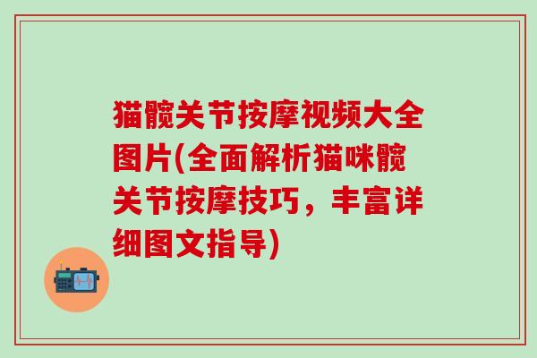 猫髋关节按摩视频大全图片(全面解析猫咪髋关节按摩技巧,丰富详细图文指导)-第1张图片-氨糖科普网 猫髋关节按摩视频大全图片(全面解析猫咪髋关节按摩技巧,丰富详细图文指导)-第1张图片-氨糖科普网