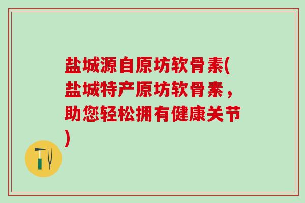 盐城源自原坊软骨素(盐城特产原坊软骨素,助您轻松拥有健康关节)-第1张图片-氨糖科普网 盐城源自原坊软骨素(盐城特产原坊软骨素,助您轻松拥有健康关节)-第1张图片-氨糖科普网