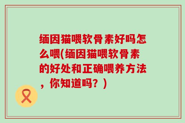 缅因猫喂软骨素好吗怎么喂(缅因猫喂软骨素的好处和正确喂养方法,你知道吗?)-第1张图片-氨糖科普网 缅因猫喂软骨素好吗怎么喂(缅因猫喂软骨素的好处和正确喂养方法,你知道吗?)-第1张图片-氨糖科普网