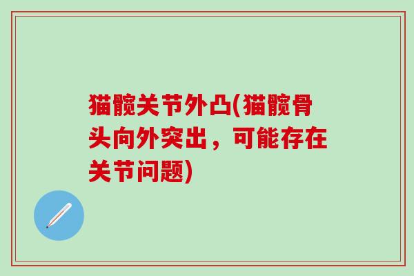 猫髋关节外凸(猫髋骨头向外突出,可能存在关节问题)-第1张图片-氨糖科普网 猫髋关节外凸(猫髋骨头向外突出,可能存在关节问题)-第1张图片-氨糖科普网