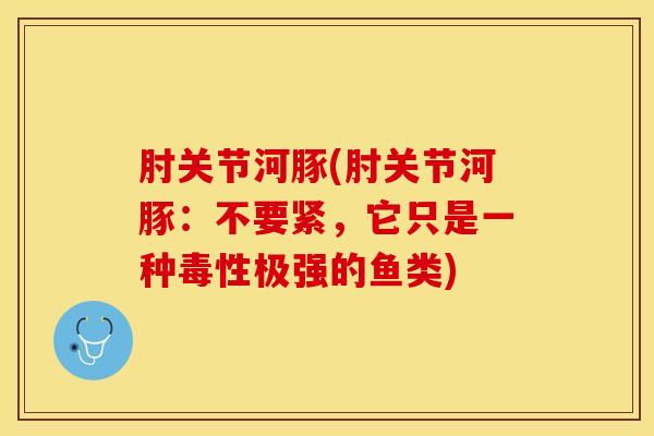 肘关节河豚(肘关节河豚:不要紧,它只是一种毒性极强的鱼类)-第1张图片-氨糖科普网 肘关节河豚(肘关节河豚:不要紧,它只是一种毒性极强的鱼类)-第1张图片-氨糖科普网