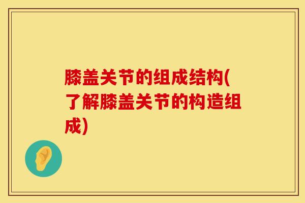 膝盖关节的组成结构(了解膝盖关节的构造组成)-第1张图片-氨糖科普网 膝盖关节的组成结构(了解膝盖关节的构造组成)-第1张图片-氨糖科普网