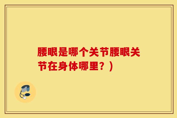 腰眼是哪个关节腰眼关节在身体哪里?)-第1张图片-氨糖科普网 腰眼是哪个关节腰眼关节在身体哪里?)-第1张图片-氨糖科普网