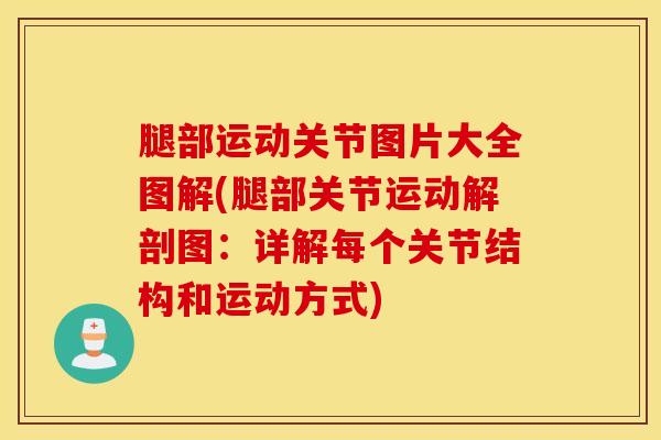 腿部运动关节图片大全图解(腿部关节运动解剖图:详解每个关节结构和运动方式)-第1张图片-氨糖科普网 腿部运动关节图片大全图解(腿部关节运动解剖图:详解每个关节结构和运动方式)-第1张图片-氨糖科普网