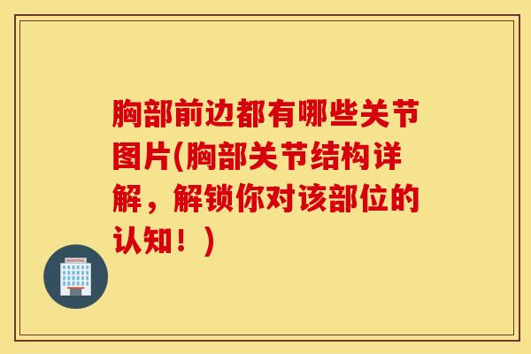 胸部前边都有哪些关节图片(胸部关节结构详解,解锁你对该部位的认知!)-第1张图片-氨糖科普网 胸部前边都有哪些关节图片(胸部关节结构详解,解锁你对该部位的认知!)-第1张图片-氨糖科普网