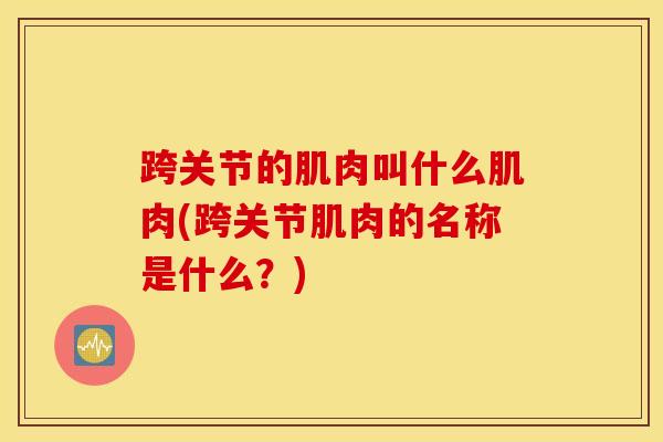 跨关节的肌肉叫什么肌肉(跨关节肌肉的名称是什么?)-第1张图片-氨糖科普网 跨关节的肌肉叫什么肌肉(跨关节肌肉的名称是什么?)-第1张图片-氨糖科普网