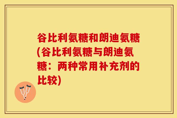 谷比利氨糖和朗迪氨糖(谷比利氨糖与朗迪氨糖：两种常用补充剂的比较)-第1张图片-氨糖科普网