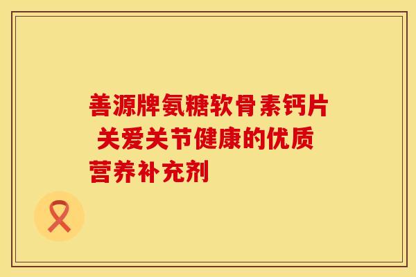 善源牌氨糖软骨素钙片 关爱关节健康的优质营养补充剂-第1张图片-氨糖科普网