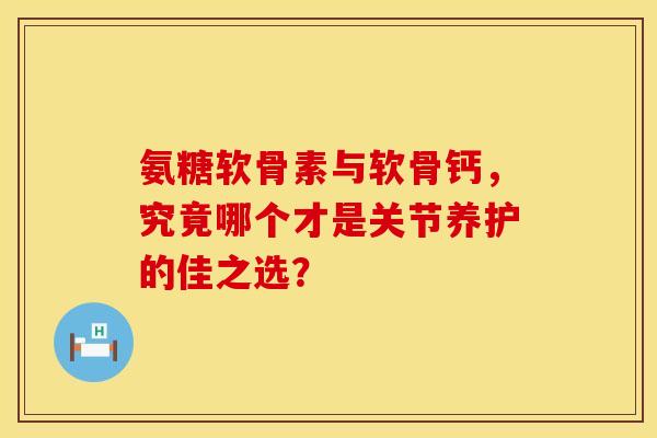 氨糖软骨素与软骨钙，究竟哪个才是关节养护的佳之选？-第1张图片-氨糖科普网