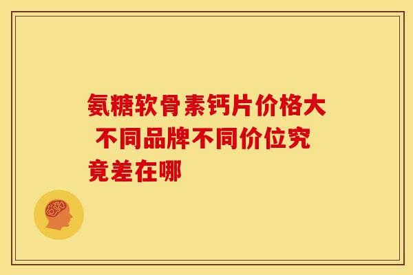氨糖软骨素钙片价格大 不同品牌不同价位究竟差在哪-第1张图片-氨糖科普网