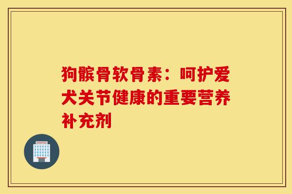 狗髌骨软骨素:呵护爱犬关节健康的重要营养补充剂-第1张图片-氨糖科普网 狗髌骨软骨素:呵护爱犬关节健康的重要营养补充剂-第1张图片-氨糖科普网